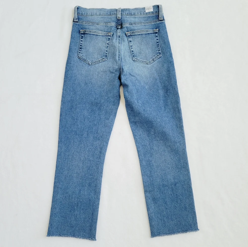 Frank & Eileen Cork‎ Jeans Size 26 Blue Straight Crop Raw Hem Denim